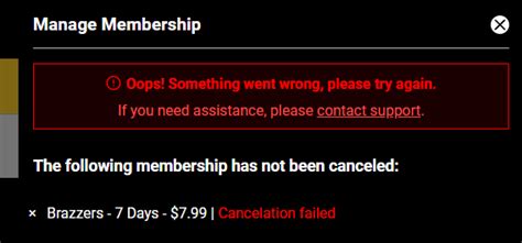 brazzers cancel membership|Cancelling my Brazzers Subscription : r/CustomerService .